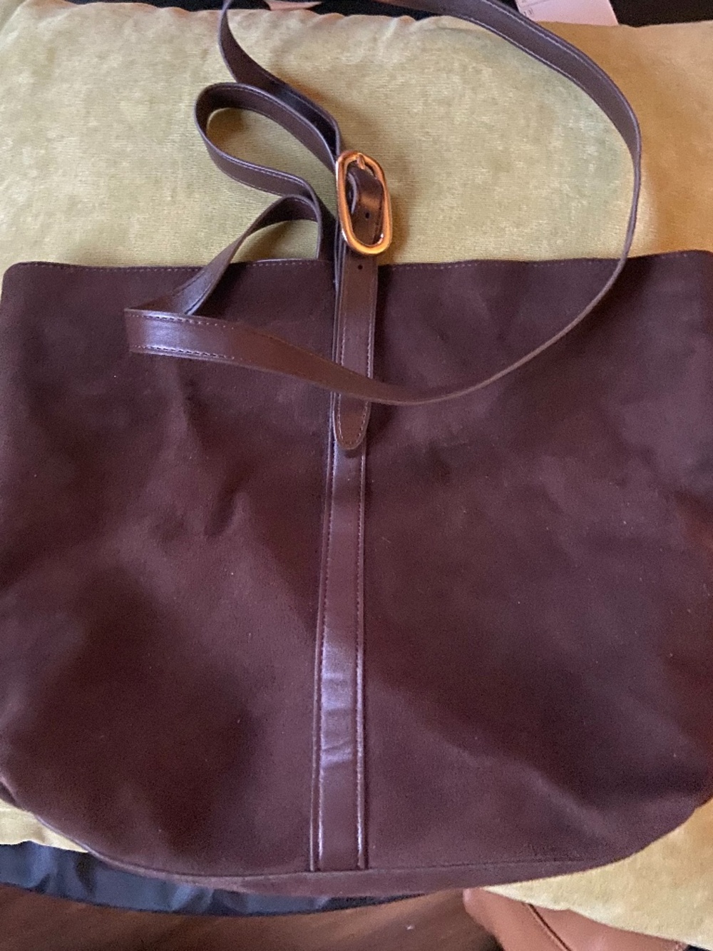 Old Navy faux brown suede bag